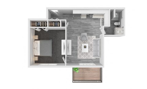 1 Bedroom Apartment 3D